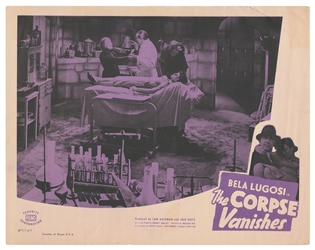  [LUGOSI, Bela]. The Corpse Vanishes. Group of Three Color L...