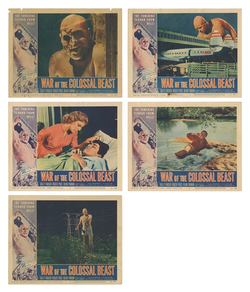 War of the Colossal Beast. Group of Five Color Lobby Cards....