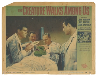  The Creature Walks Among Us. Group of Three Color Lobby Car...
