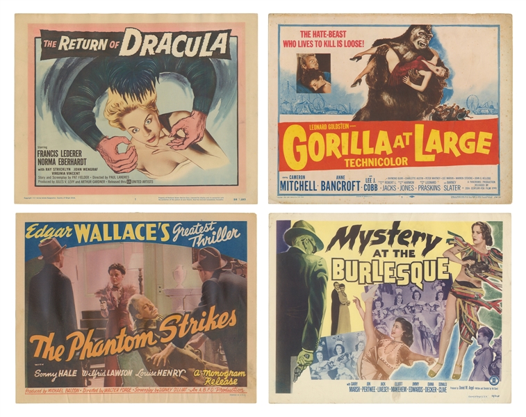  Group of 52 Color or Tinted Lobby Cards. [Hollywood, ca. 19...