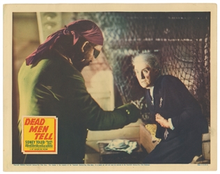  [CHARLIE CHAN]. Dead Men Tell. Group of Seven Color Lobby C...