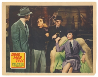 [CHARLIE CHAN]. Dead Men Tell. Group of Seven Color Lobby C...