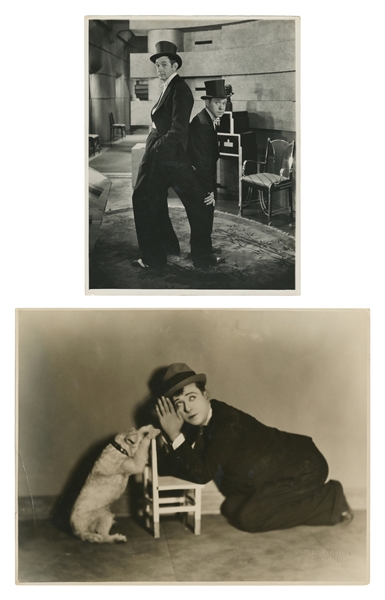  LANGDON, Harry (1884-1944). Pair of photographs. 1920s-30s....