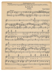  LANGDON, Harry (1884-1944). Group of three sheet music and ...