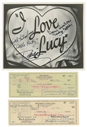  Lucille Ball and Desi Arnaz Pair of Signed Checks. Two chec...