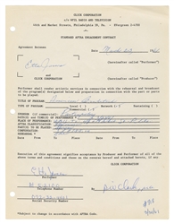  Etta James and Dick Clark Signed American Bandstand Contrac...