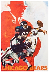  Chicago Bears 1968 NFL Collectors Series Posters (Lot of 5)...