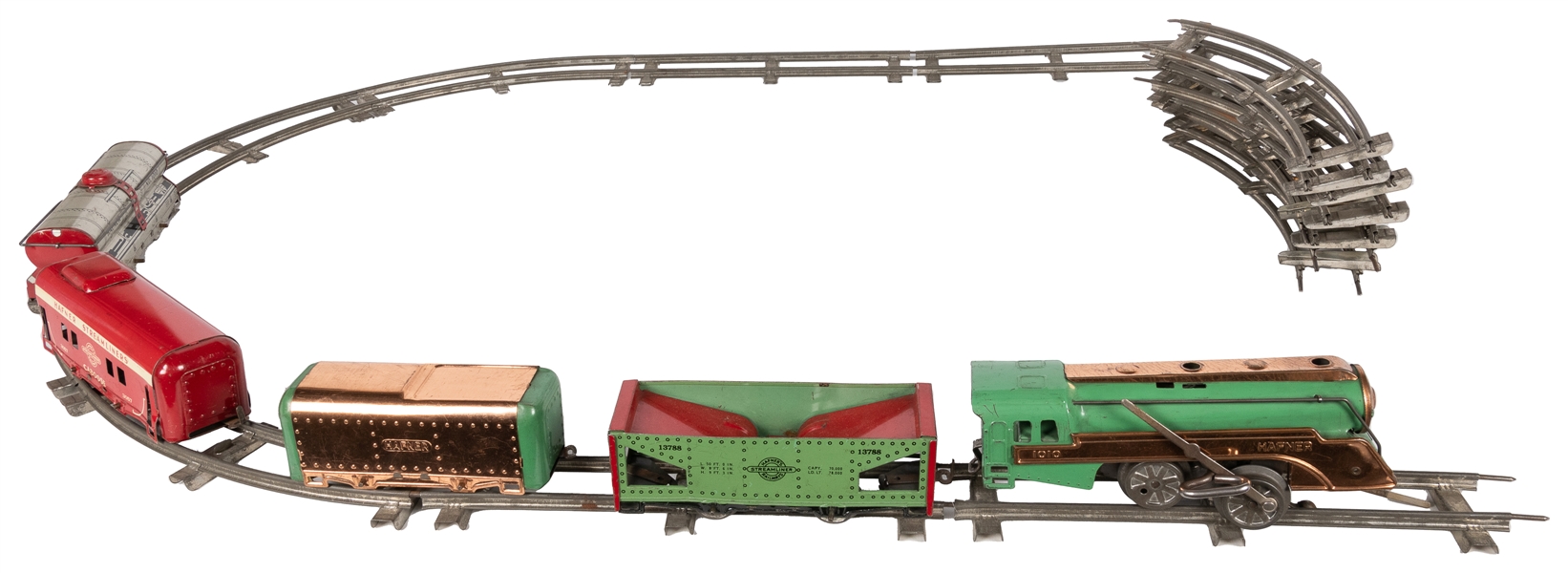  [WIND-UP TOYS]. Group of two transportation toys. Including...
