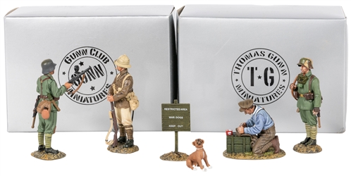  Thomas Gunn Miniatures. Group of 4 World War II Figures. In...