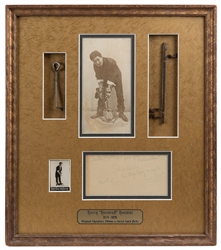  [HOUDINI]. Signed and Framed Lockpick Display. Circa 1920. ...