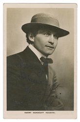  HOUDINI, Harry (Erik Weisz, 1874 – 1926). Signed RPPC of Ho...