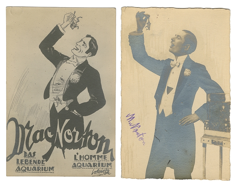  NORTON, Mac (1876 – 1953). Two postcards and letter regardi...