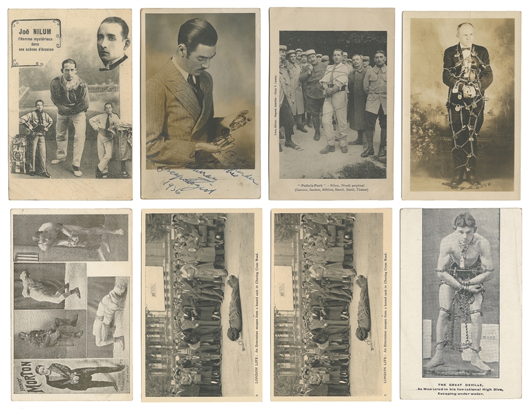  [ESCAPE ARTISTS – POSTCARDS]. Collection of 8 postcards. Ci...