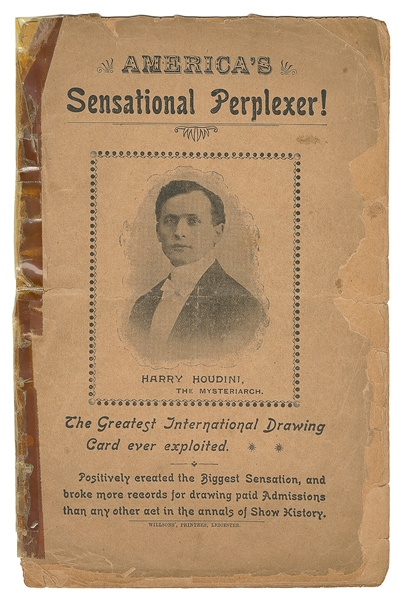  HOUDINI, Harry (Erik Weisz, 1874 – 1926). America’s Sensati...