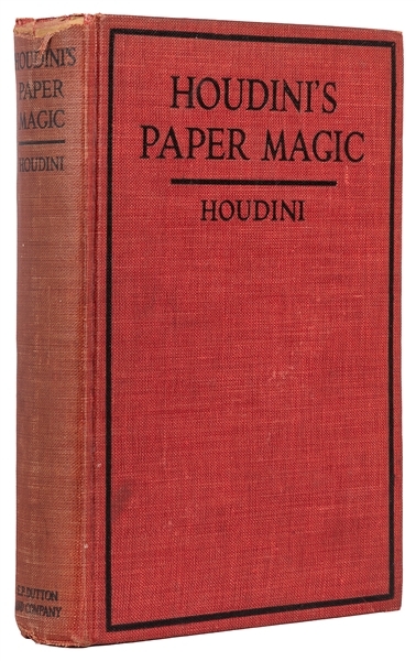  HOUDINI, Harry (Erik Weisz, 1874 – 1926). Houdini’s Paper M...