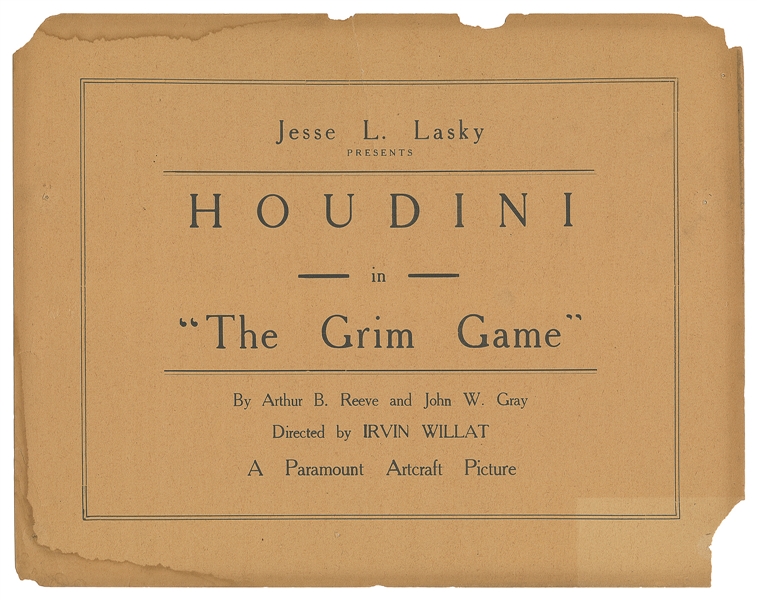  The Grim Game Complete Lobby Card Set. Paramount, 1919. Eig...