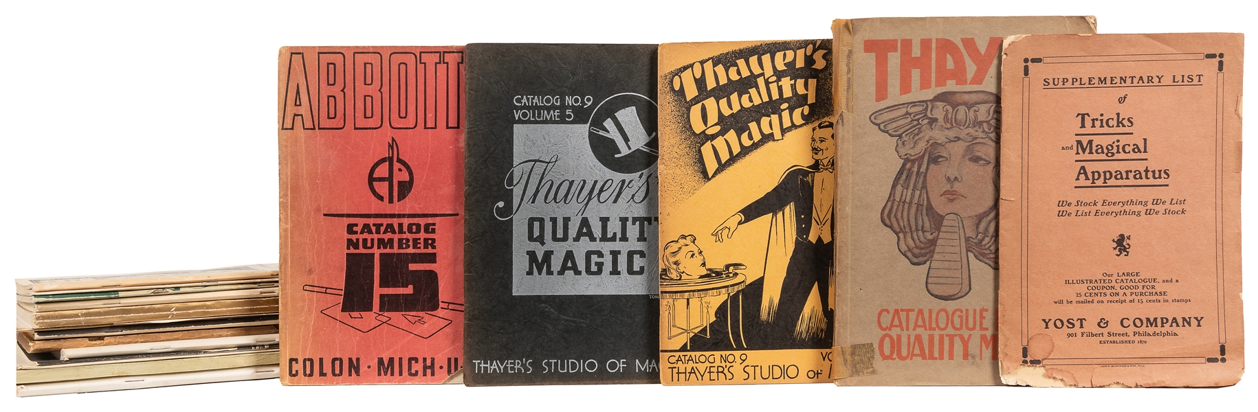  Twenty Magic Catalogs. Including: Thayer’s Quality Magic, S...