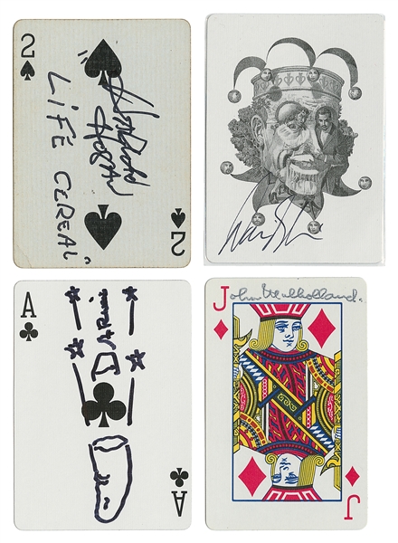 Collection of Magicians’ Signed Throw-Out Cards and Playing Cards. 