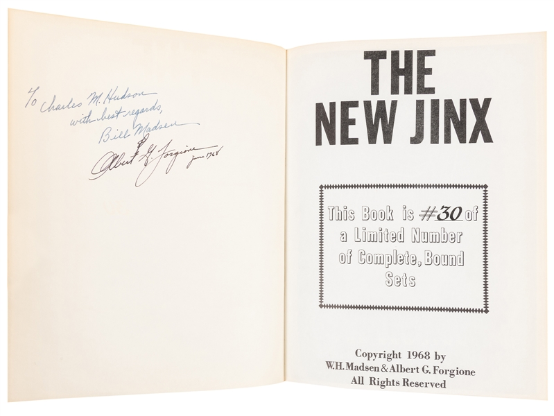  The New Jinx. Wilfred (Bill) Madsen. n.V.n. # - V6 N72 (Apl...