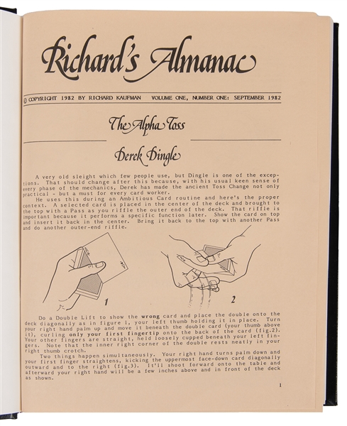  Richard’s Almanac. Richard Kaufman. V1 N1 - V3 (Winter 1985...