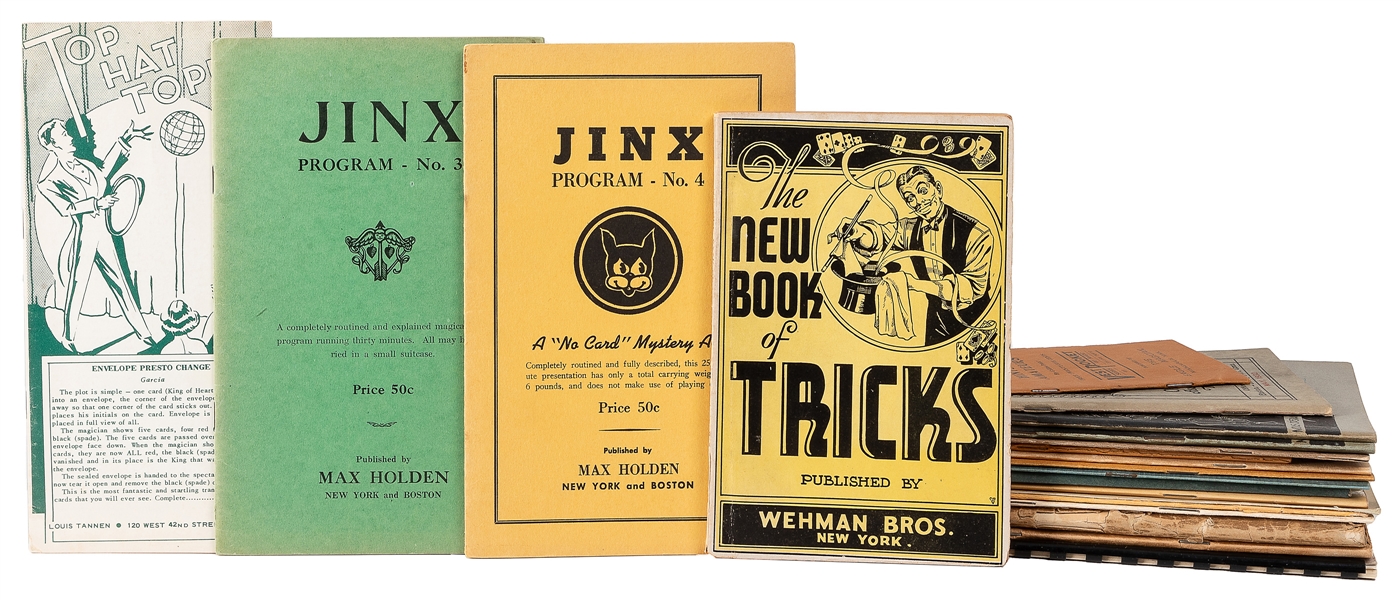  [MAGIC]. 22 Softcover Books and Leaflets on Magic Tricks. I...