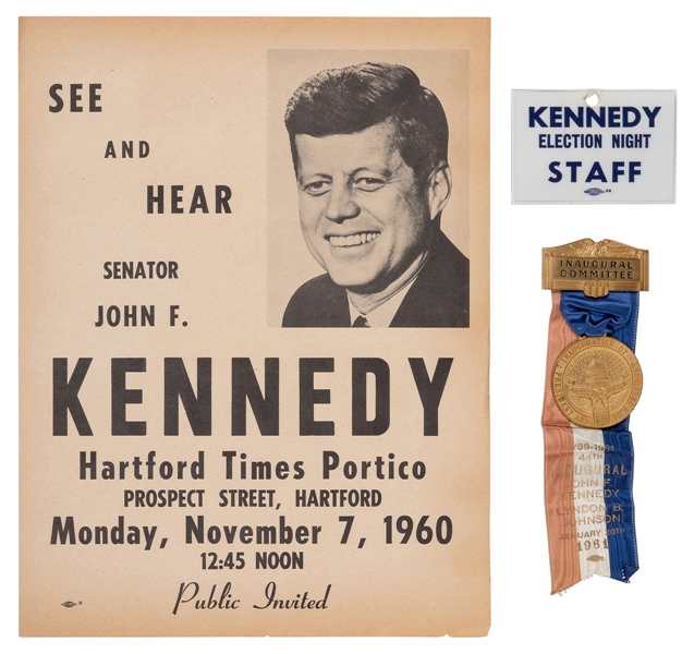  KENNEDY, John F. (1917-1963). Three Items Related to Kenned...