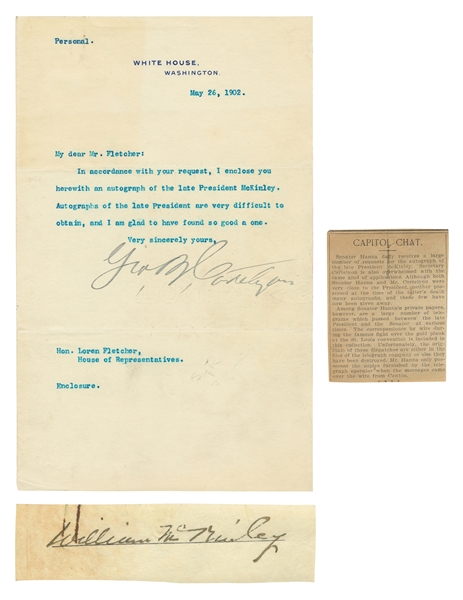  McKINLEY, William (1843-1901). Signature (“William McKinley...