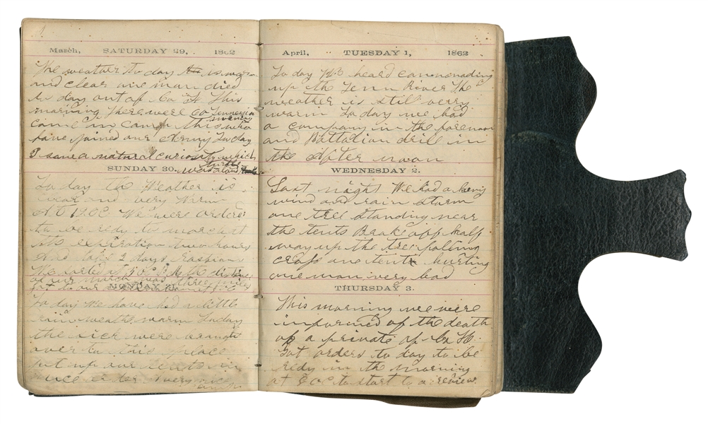  [CIVIL WAR]. Manuscript Diary of an Unidentified Union Sold...