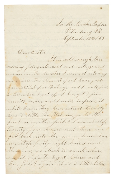  [CIVIL WAR]. “Report of Sick and Wounded” for Union Troops ...