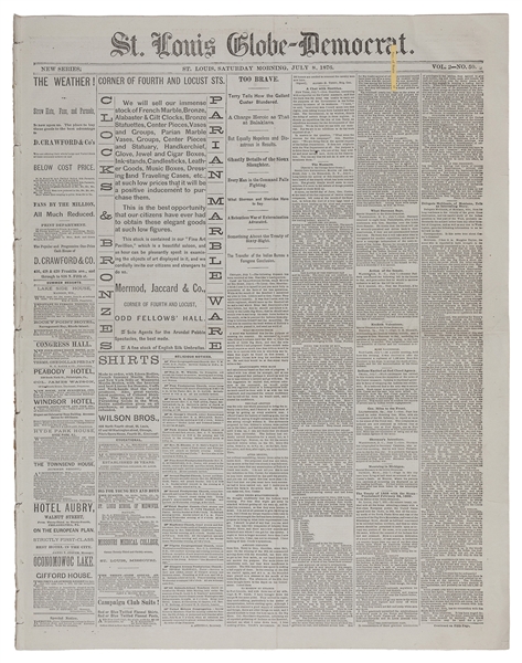  [CUSTER’S LAST STAND]. Rare-to-Find Rag Paper Edition of th...