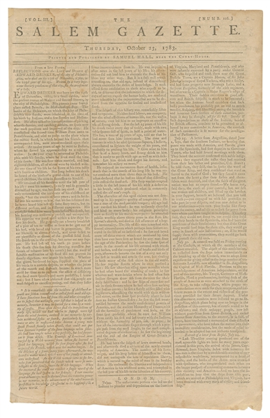  [REVOLUTIONARY WAR]. A pair of Revolutionary War-era issues...