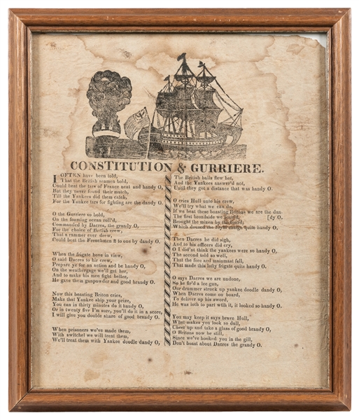  [WAR OF 1812]. Constitution & Guerriere. [N.p., ca. late Au...