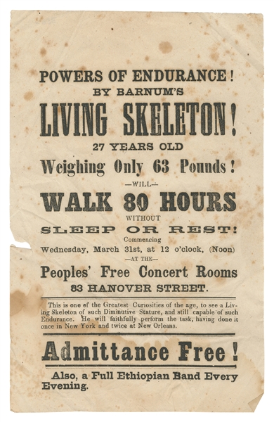  [CIRCUS & SIDESHOW]. SPRAGUE, Isaac W. (1841-1887). Powers ...