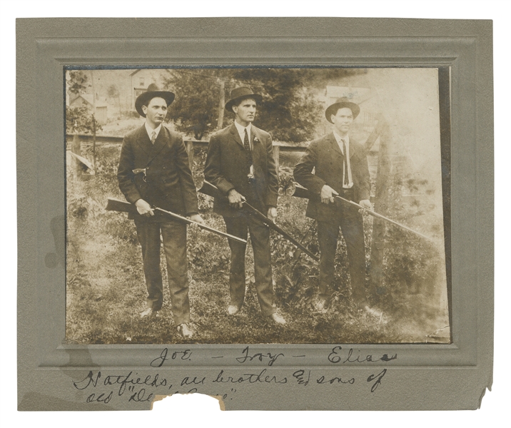  [HATFIELD-MCCOY FEUD]. Photograph of the Hatfield brothers....