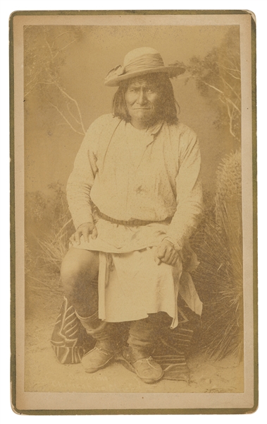  [NATIVE AMERICANS]. [GERONIMO (1829-1909)]. Boudoir cabinet...