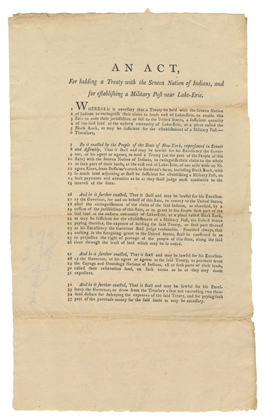  [SENECA INDIAN TREATY]. An Act, for holding a Treaty with t...