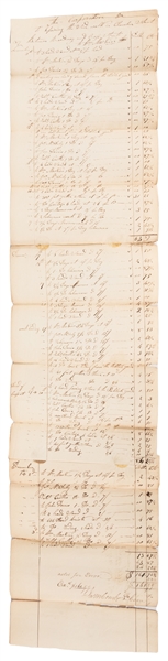  [NEW YORK CITY]. Large Group of 38 Manuscript Invoices for ...