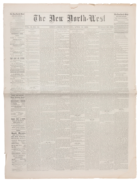  [OUTLAWS]. [JAMES, Jesse (1847-1882), association]. The New...