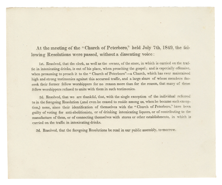  [TEMPERANCE MOVEMENT]. At the meeting of the Church of Pete...