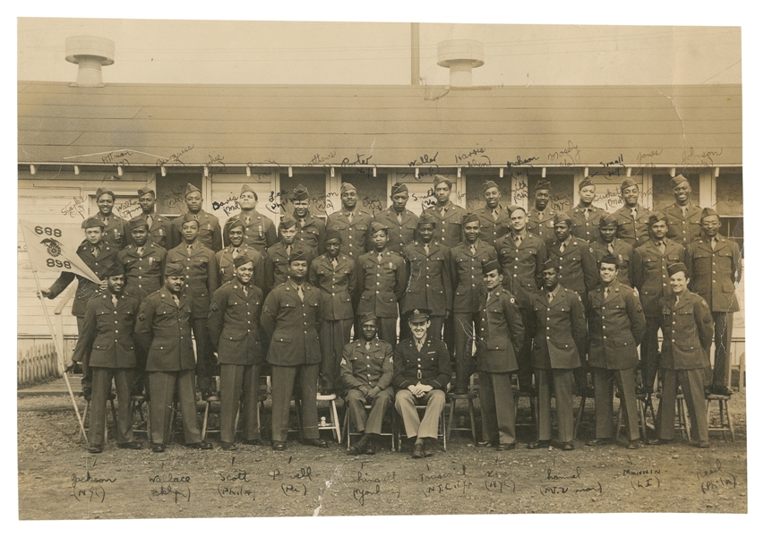  [AFRICAN AMERICAN]. WWII segregated regiment photograph, So...