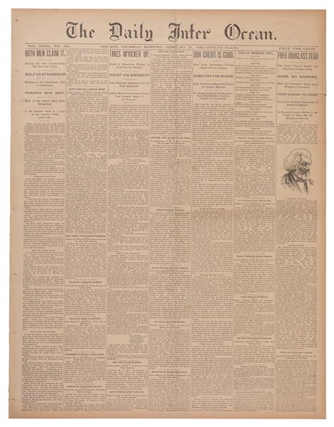  [DOUGLASS, Frederick (1818-1895), association]. The Daily I...