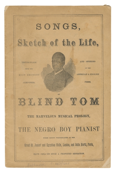  [WIGGINS, Thomas “Blind Tom” (1849-1908)]. The Marvelous Mu...