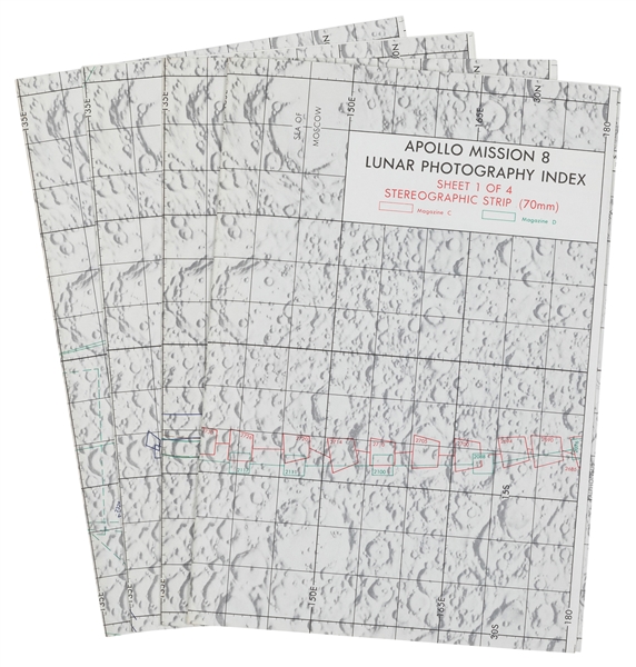  [AVIATION]. Apollo Mission 8 lunar map. [Washington, D.C.:]...