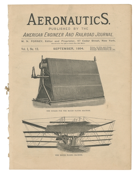  [AVIATION]. Aeronautics. Published by the American Engineer...