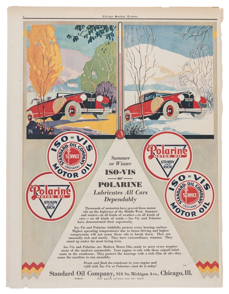  [COLOR ADS]. Full Color Ad for Standard Oil from The Chicag...