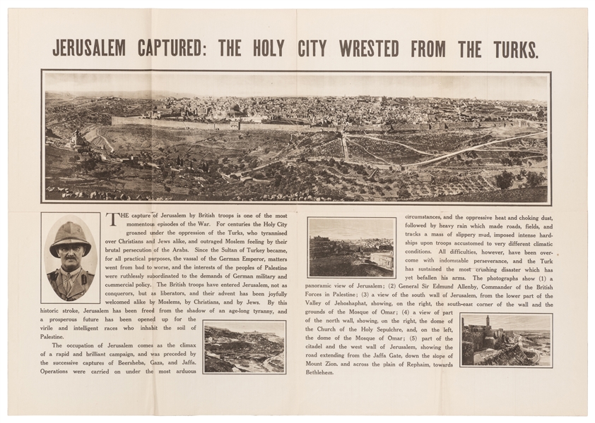  [HOLY LAND]. Jerusalem Captured: The Holy City Wrested from...