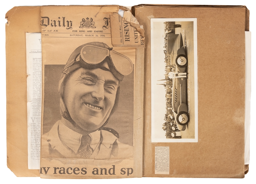  [RACING]. Scrapbook of Yachts, Submarines, and Automobiles,...