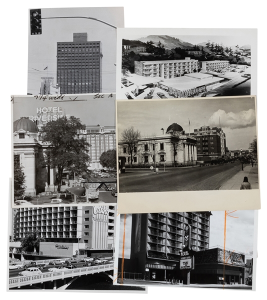  [RENO, NEVADA]. Group of Nine Press Photos and One Gelatin ...