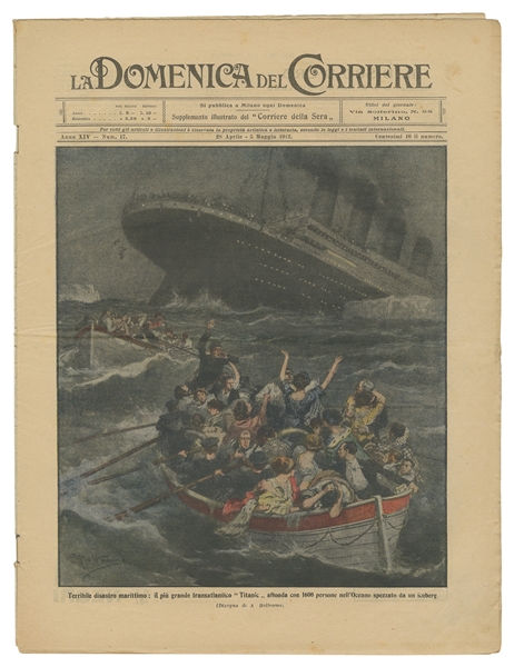  [RMS TITANIC]. La Domenica del Corriere. Milan, 28 April-5 ...