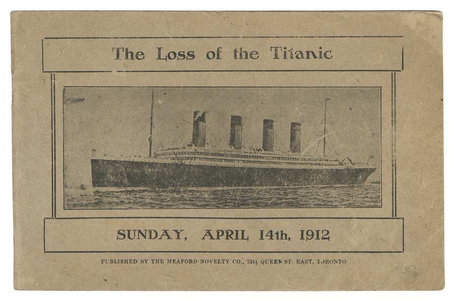  [RMS TITANIC]. The Loss of the Titanic. Sunday, April 14th,...